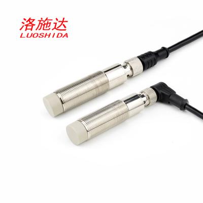 China M18 DC Cylindrical Long Distance Inductive Proximity Sensor Switch With M12 4 Pin Plug Connector for sale