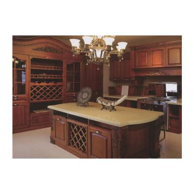 China 2000mm 1.2M Solid Wood Kitchen Cabinets Island Bar Cabinets Classic for sale
