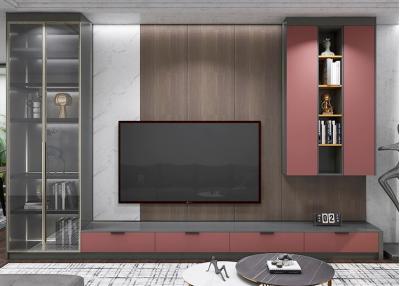 China 18mm Living Room TV Shelves Tv Stand With Storage Drawers With Melamin Finish for sale