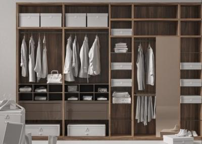 China 2.2m Master Bedroom Wardrobe Closets Double Closets Without Doors for sale