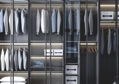 Chine promenade de garde-robe de 3M Sliding Glass Door dans le conseil de Grey Temepered Glass With Particle de cabinet à vendre