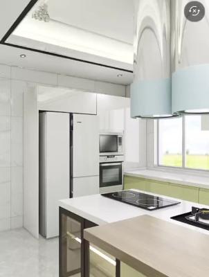 China Mobília branca antiga moderna da casa modular do PVC dos armários de cozinha de 800MM Brown à venda