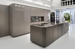 China Modifique a los armarios de cocina para requisitos particulares modulares modernos con el golpecito del fregadero y los gabinetes superiores en venta