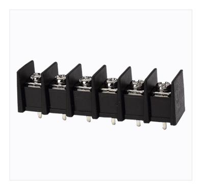 China HQ55C-10.0 10.0mm Connector Terminal Block 2P - 24P with Wire Range 22-14AWG for sale