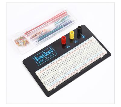 China White Solderless Transparent Breadboard And Wire Kit With Metal Plate for sale