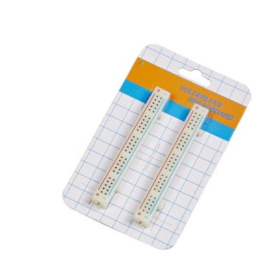 China 100 Tie Points Solderless Breadboard Kit 2 Half Size Strips With Color Printed for sale