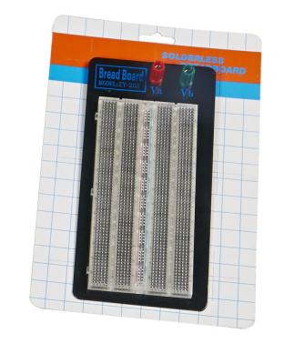 China Clear ABS Plastic Solderless Breadboard with 2 Binding Posts for sale