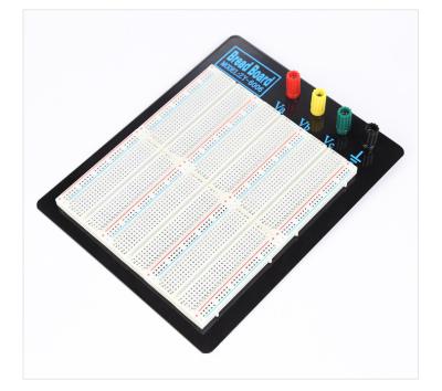 China ABS Plastic Reusable Solderless Breadboard Kit With Aluminum Plate for sale