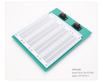 China PCB Solderless Breadboard Kit , 2 Switches Solderless Bread Board With Green Plate for sale