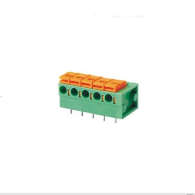 China HQ142R-5.08 22AWG 14AWG PCB Spring Terminal Block for sale