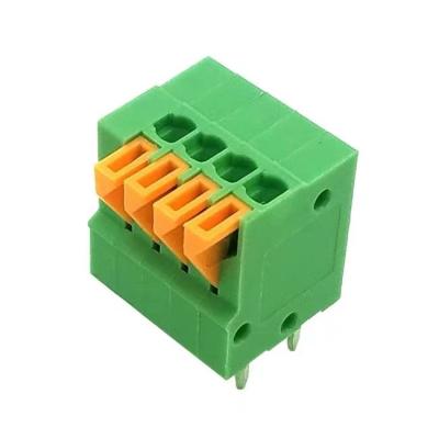 China PA66 Housing 2.54mm Pitch PCB Screwless Terminal Block for sale