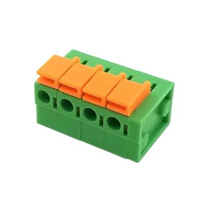 China 300V 10A Screwless Quick Fit PCB Spring Terminal Block for sale