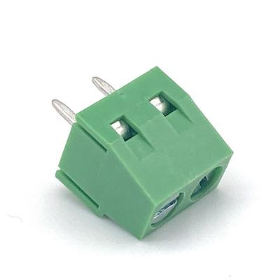 China HQ127V-5.0/5.08mm Pcb Screw Terminal Block 2 Poles Square Electric for sale