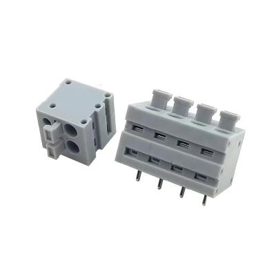 China HQ211V-2.54mm Pitch Screwless pcb spring terminal block for sale