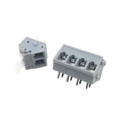 China PCB Screwless Spring Wire Terminal Block HQ243-5.0mm Pitch for sale