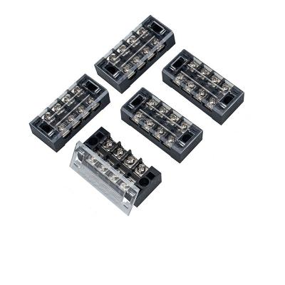 China 9.0mm 12.0mm Screw PCB Barrier Strip Terminal Block Wire Connector Double Row for sale