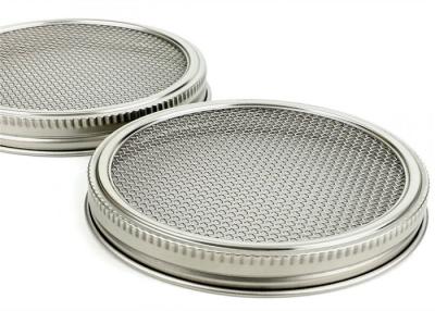 China Round 304SS Mason Jar Sprouting Lids With Metal Screen Non Rusting for sale