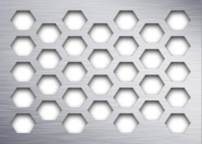China 0.5mm 0.7mm Punched Metal Plate Hexagonal Perforated Sheet Metal Anti Alkali for sale