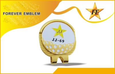 China grampo liga de zinco do chapéu do marcador da bola de golfe 2D/3D magnético para o presente das empresas à venda