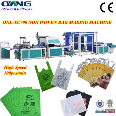 China ONL-XC700 Model Latest full automatic non woven bag making machine with handle price for sale