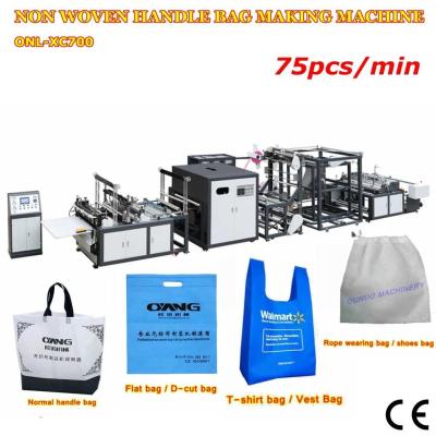 China New design full automatic non woven handle bag making machine for sale