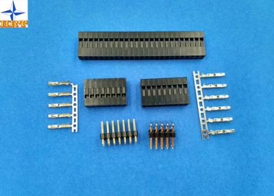 China Doppelreihen-Draht Neigungs-Falz-den Verbindungsstücken zu des Leiterplatten-Verbinder-2.54mm mit Stoß-Verschluss zu verkaufen