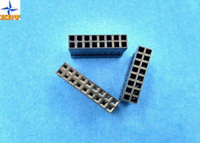 China LVDS Connector 2.54mm Pitch Dual Rows Power Connectors PBT Material Without Nose for sale