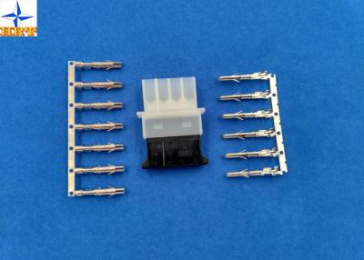 Chine cuir embouti masculin de connecteur femelle de lancement de 5.08mm logeant 4 circuits avec le contact en laiton plaque en fer blanc à vendre