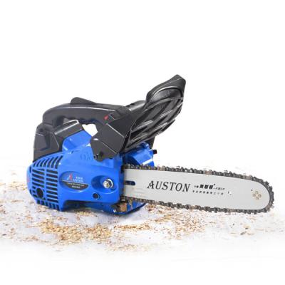 China Portable Mini Top Handle Gas Chainsaw 25cc Petrol Saw For Cutting Trees for sale
