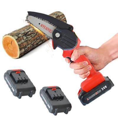 China 350W Battery Handheld Mini Chainsaw Rechargeable Handheld Chainsaw for sale