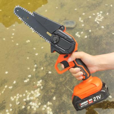 China Portable Handheld Mini Lithium Electric Chainsaw 6 Inch Cordless Rechargeable Chainsaws for sale