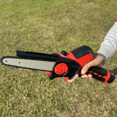 China 6'' Cordless Electric Mini Chainsaw Steel Chain Tree Cutting Machine for sale