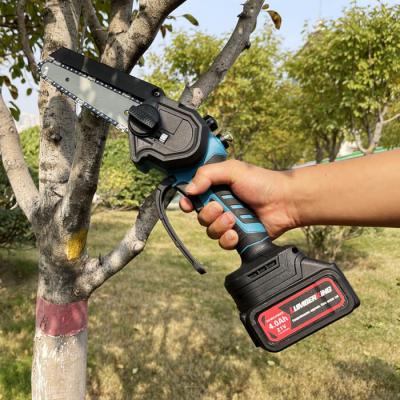 China Battery Powered Mini Electric Chainsaw 6in Cordless Wood Cutter Portable Small 21V for sale