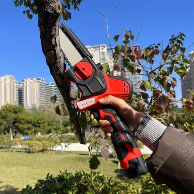 China 6inch Mini Electric Battery Power Chain Saw Cordless Li-Ion With Oil Lubrication for sale