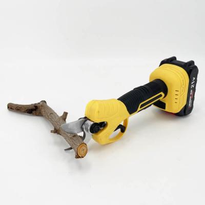 China 21V Garden Metal Electric Pruner Scissors Battery Cordless Cutting Pruning Shear for sale