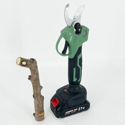 China Wireless 28mm Electric Pruning Shears Garden Fruit Tree Pruner Battery Scissors for sale