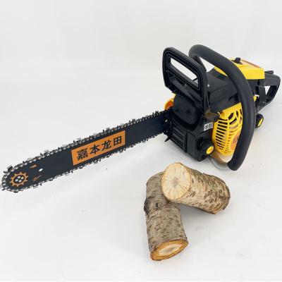China Powerful Gasoline 42cc Gas Chainsaw Two-Stroke Yellow for sale