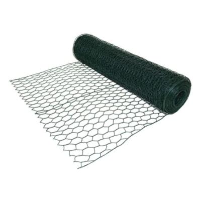 China High Quality Green Color Chicken Wire Mesh Vinyl Coated Hexagonal Wire Mesh  Poultry  Netting For Farm for sale