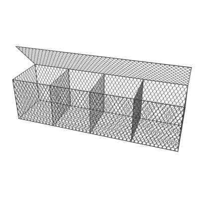 China Hot Selling High Quality Woven Stone Filled Gabion Basket 8X10Cm Hexagonal Hole Galvanized Gabion Boxes for sale