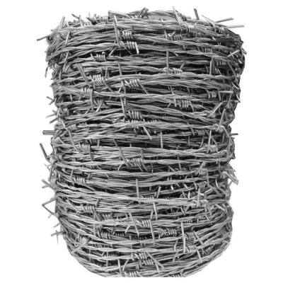China Factory Price 500m Per Roll Stretching Barbed Wire Galvanized Barbed Wire Coil For Sale for sale