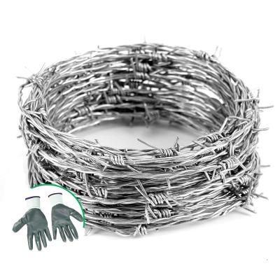 China Hot-dipped Barbed Wire Philippines  Galvanized Barbed Wire Price Per Roll Barbed Iron Wire for sale