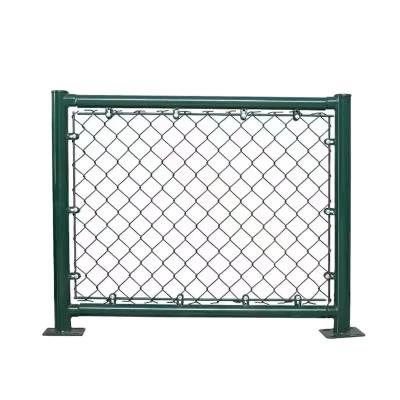 China Manufacturers Direct Sale 9 Gauge Galvanized Chain Link Fence Double Swing Gate Post Roll 50Ft for sale