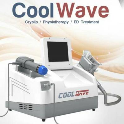 China 2 in 1 fetter Gefriehrmaschine kühle Wellen-Therapie Cryolipolysis Massager-Körper-Formung zu verkaufen