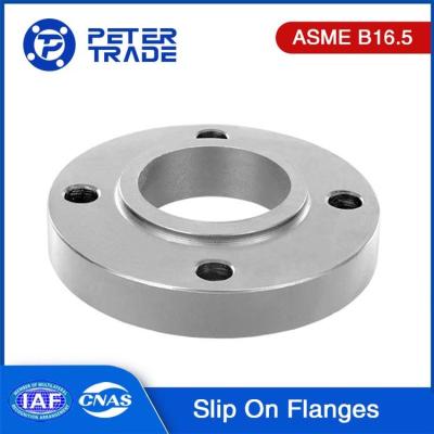 China ASME B16.5 SO Flanges A105 / A694 F52 / F65 / Q235 Carbon Steel Forged Slip On Flange Class 150LB SORF for sale