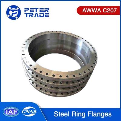 China NPS 4 To NPS 144 Carbon Steel/ Stainless Steel Ring Flange AWWA C207 Class B 86 PSI for Wastewater Treatment for sale