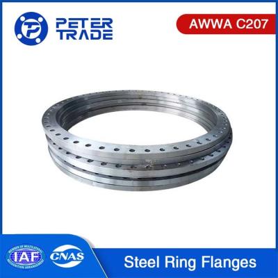 China Flanges de anillo de acero estándar AWWA C207 Clase D 150-175 PSI NPS 4'' a NPS 144' para el tratamiento de aguas residuales en venta