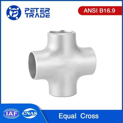 China Seamless Equal Cross Stainless Steel Pipe Fitting ASME B16.9 ASTM A403 WP316/316L WP304/304L For Piping Solutions for sale
