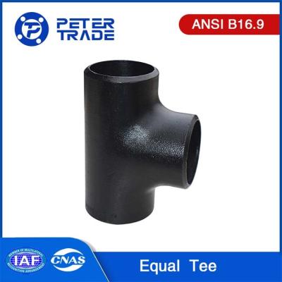 China ASME B16.9 ASTM 420 WPL6 Carbon Steel Butt Welded Equal Tee 1/2 Inch To 48 Inch SCH40 for Water Treatment for sale