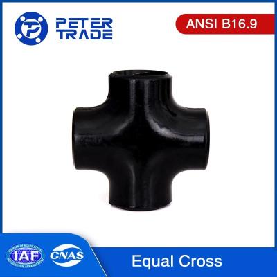China ASME B16.9 ASTM A234 Carbon Steel Butt-welding Fittings Pipe Fitting Equal Cross 1/2 NPS To 48 NPS for sale