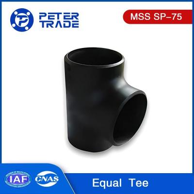 China MSS SP-75 Alloy Steel SCH80 WPHY Butt Welding Fittings Equal Tee for Pipe and Tube Connections for sale